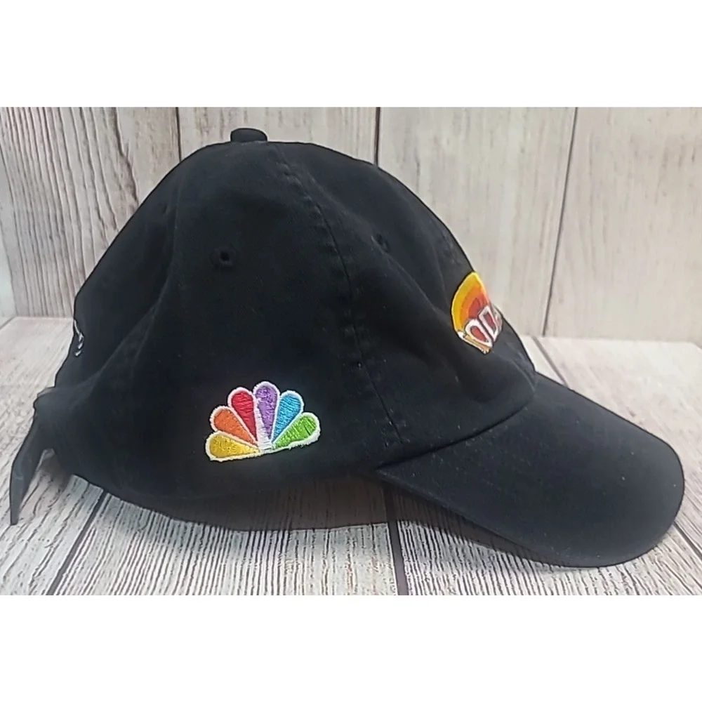 Vintage Today Show NBC Strapback Hat Cap Black Embroidered Head Shotz KC Caps